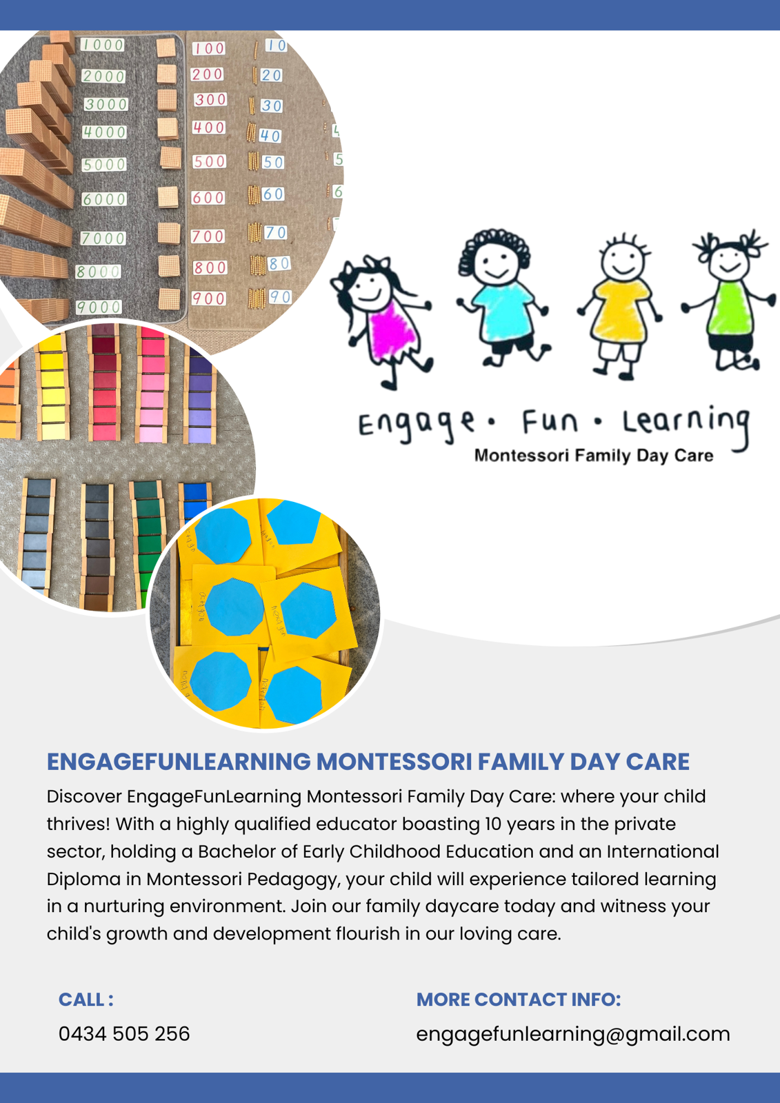 EngageFunLearning Montessori Family Day Care 