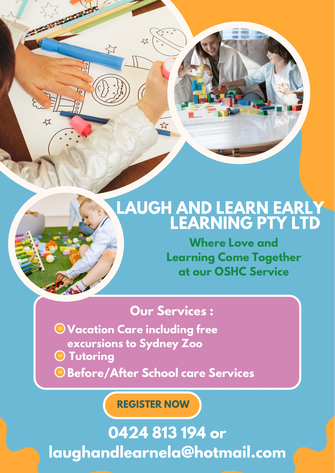 Laugh & Learn Early Learning Academy - Family Day Care!