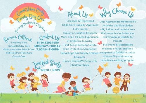 Good Vibes Only Early Learning  Family Day Care/Fairways Boulevard Craigieburn 