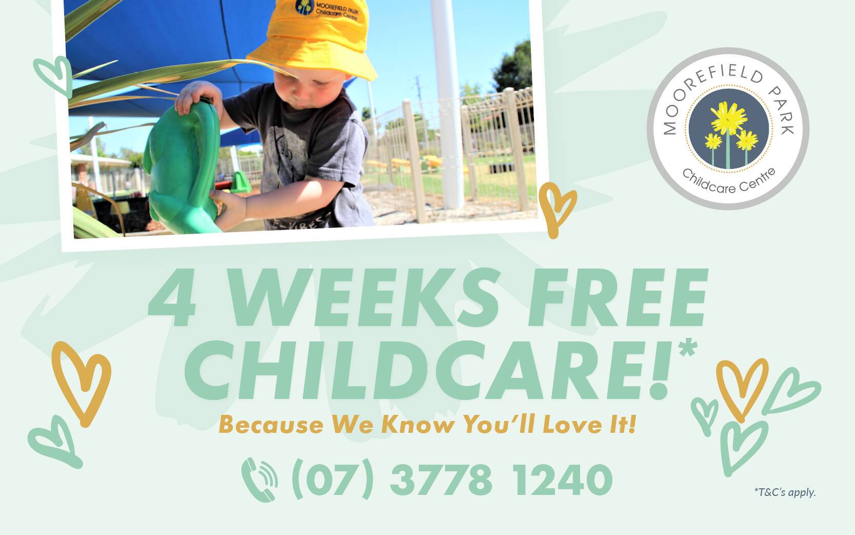 Moorefield Park Childcare Centre - 4 Weeks Free*