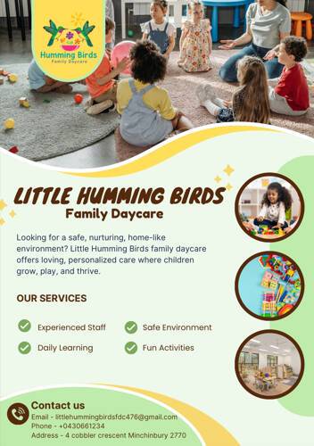 Little humming birds family daycare centre 