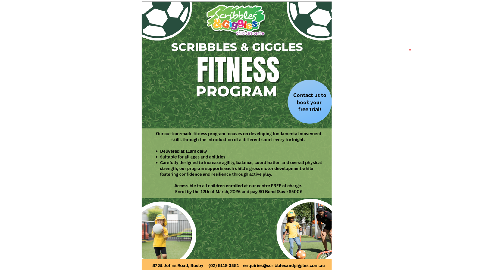 Scribbles and Giggles Childcare Centre Busby