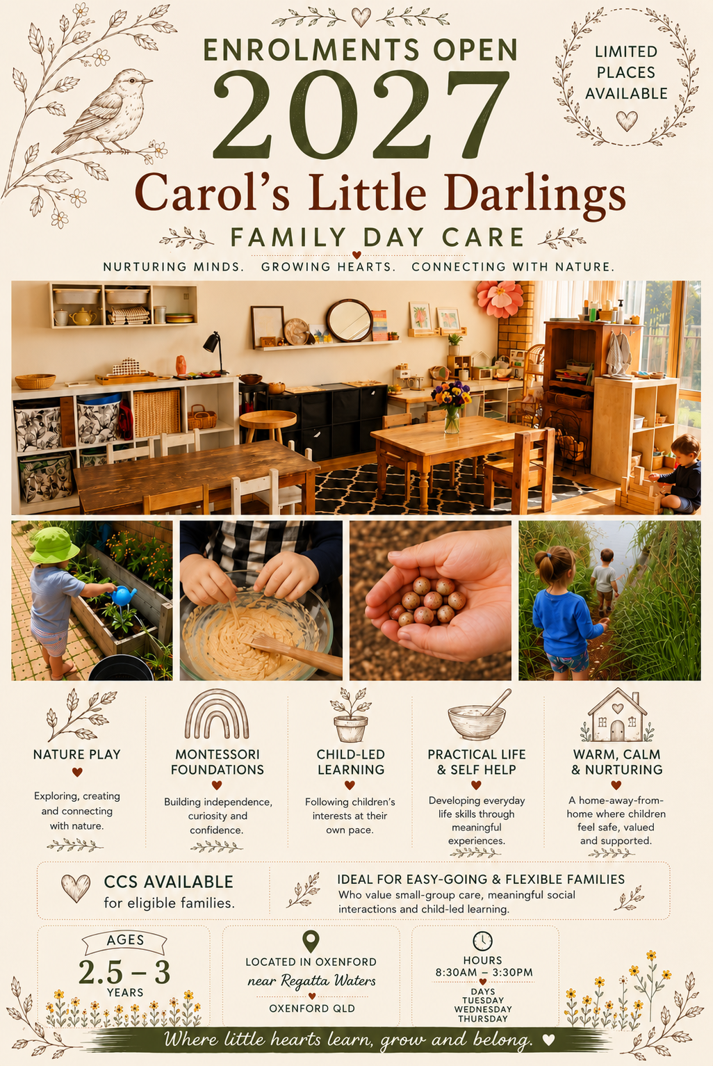 Carol's Little Darlings Family Daycare - Inspired by Montessori Method & Nature Play