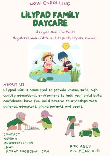 Lilypad Family Daycare @ The Ponds CCS Approved