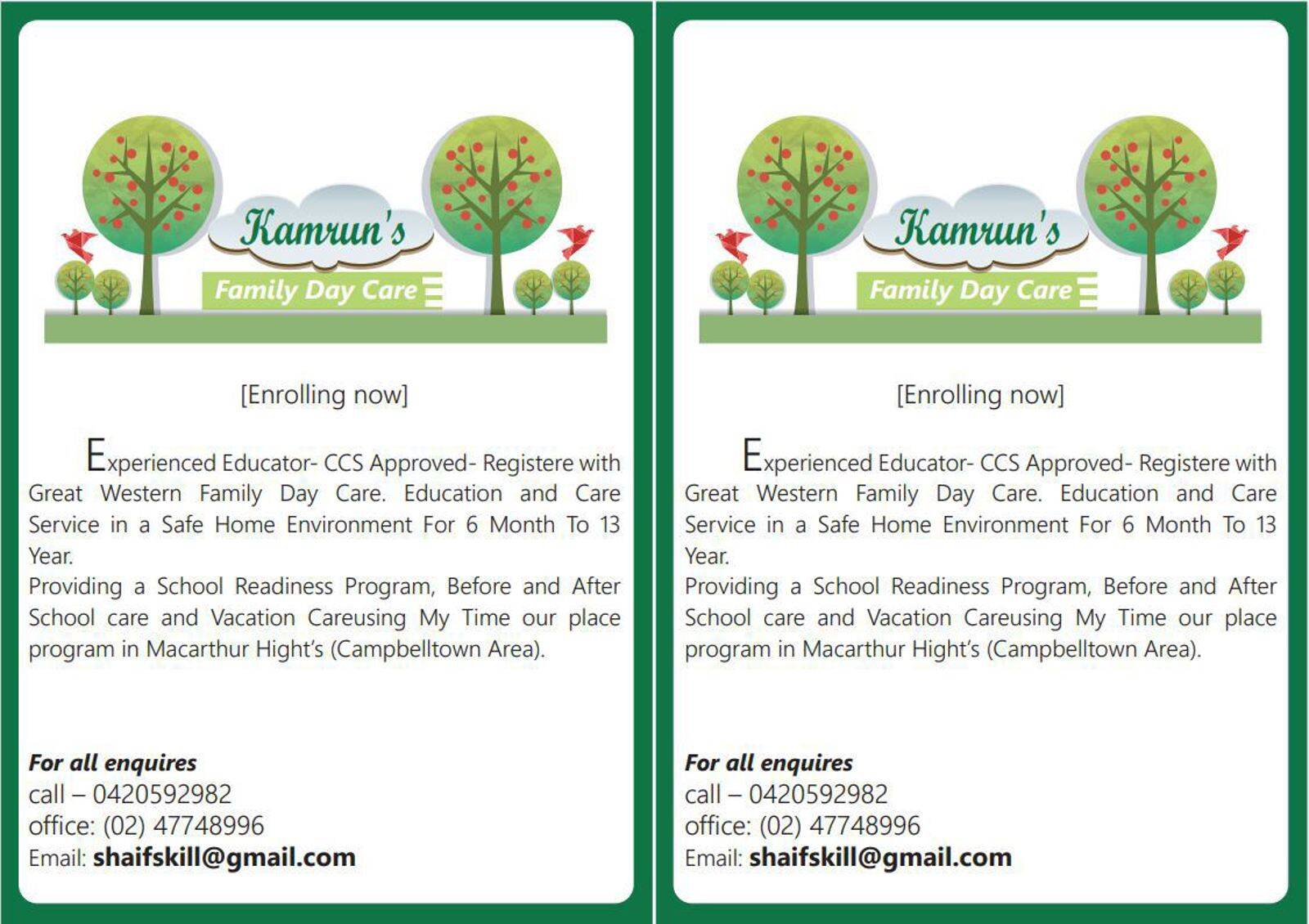 Kamrun's Family Day Care