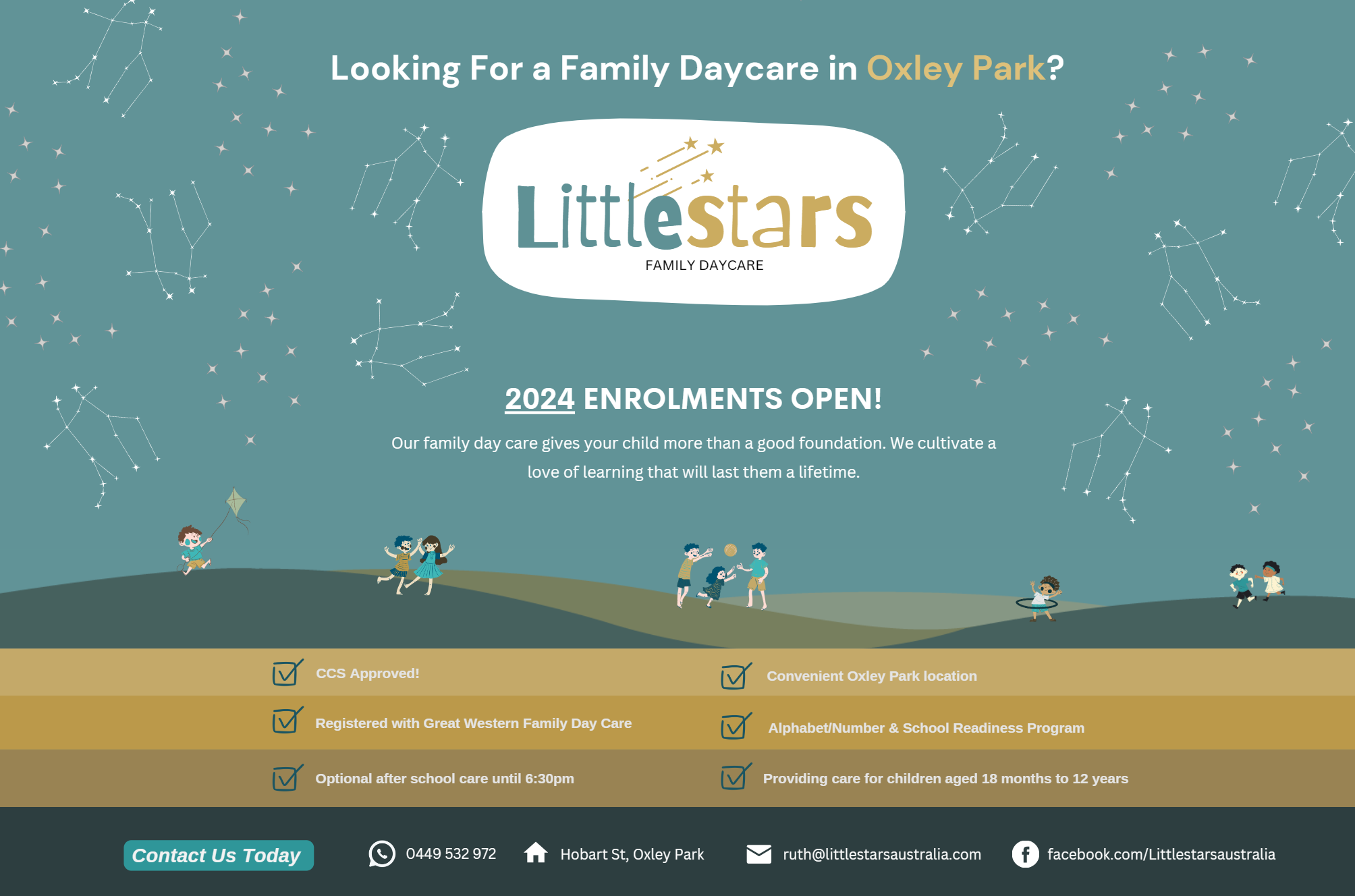 Vacancies at Littlestars Family Daycare Enquire on Toddle